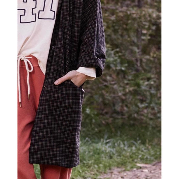 The GREAT. Tour Coat in Checked Twill - Picture 6 of 9